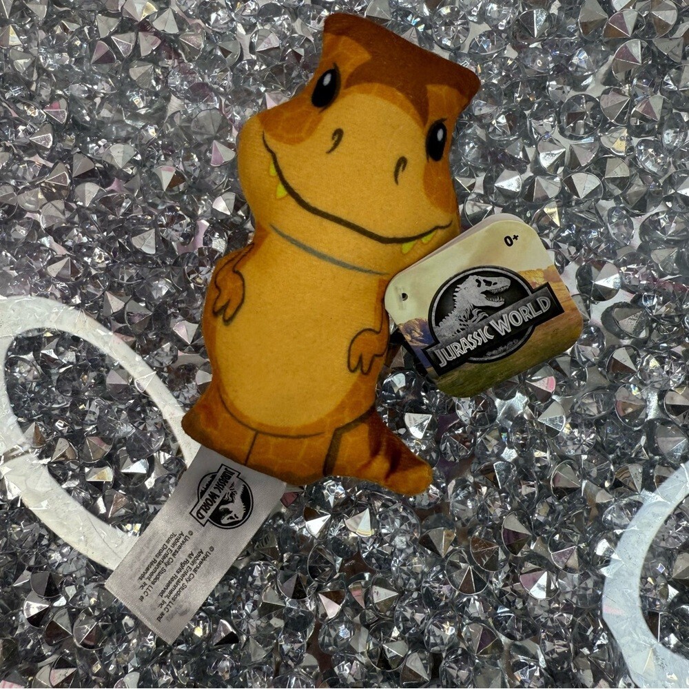 Jurassic World Yellow & Brown Dino Plush trex mini plush toy